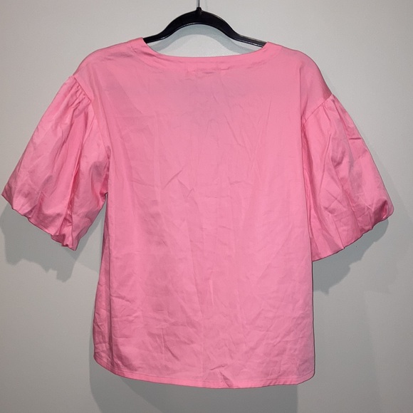 Elizabeth and James Kohl’s Women's Short Sleeve Blouse Pink NWT - Picture 5 of 8